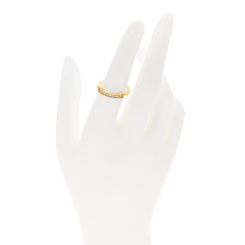 DAVID YURMAN 18K Yellow Gold Diamond Pave Petite Ring 53 6.25