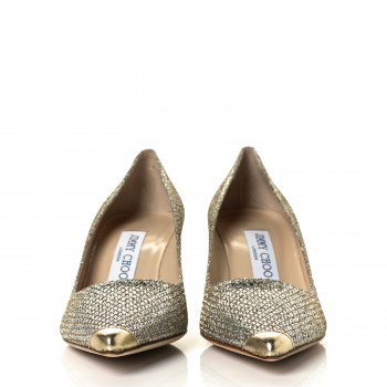 【JIMMY CHOO】Aurora - Coarse Glitter Fabric ★関税送料込み Champagne Coarse Glitter Fabric Pointy Toe Pump| ROMY 85