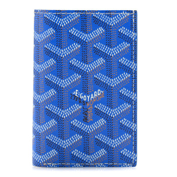 GOYARD Goyardine Saint Pierre Card Holder Blue