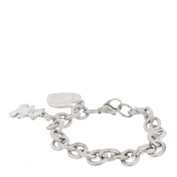 TIFFANY Sterling Silver Return to Tiffany Heart Tag Teddy Bear Charm Bracelet