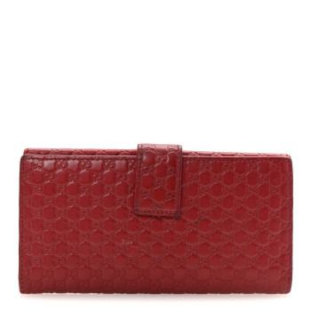 GUCCI Microguccissima Continental Flap Wallet Red