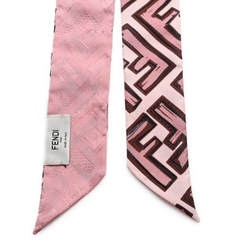 FENDI Silk Wrappy Bandeau Pink