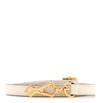 GUCCI Calfskin 25mm Adjustable Shoulder Strap White