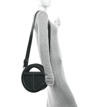 TELFAR Vegan Leather Round Circle Bag Black
