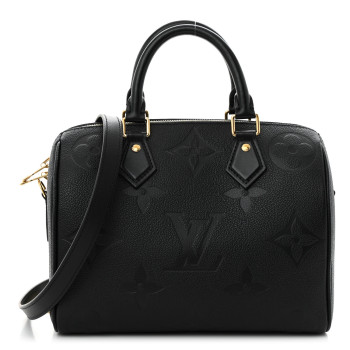 LOUIS VUITTON Empreinte Monogram Giant Speedy Bandouliere 25 Black