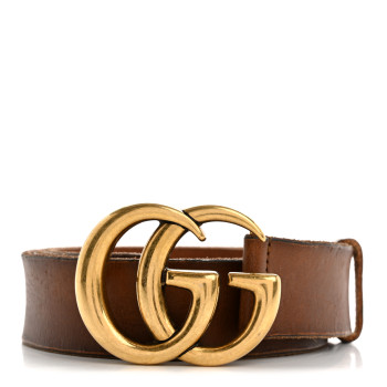 GUCCI Faded Calfskin Double G 40mm Belt 100 40 Cuir