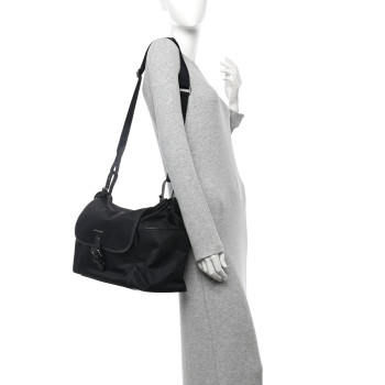 BURBERRY Nylon Diaper Bag Black