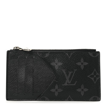 LOUIS VUITTON Taigarama Coin Card Holder Black