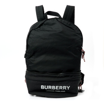 BURBERRY Nylon Rex Convertible Backpack Bum Bag Black