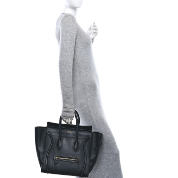 CELINE Smooth Calfskin Mini Luggage Black