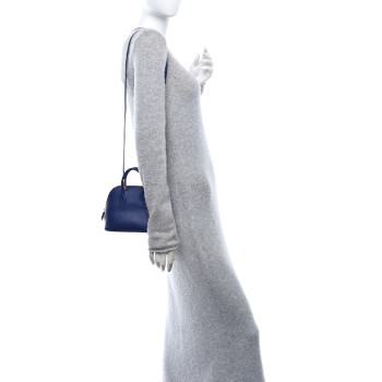 HERMES Chevre Mysore Mini 1923 Bolide Bleu Encre