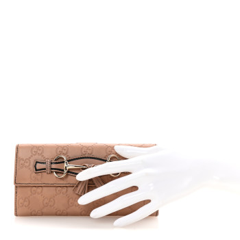 GUCCI Guccissima Emily Continental Wallet Camelia