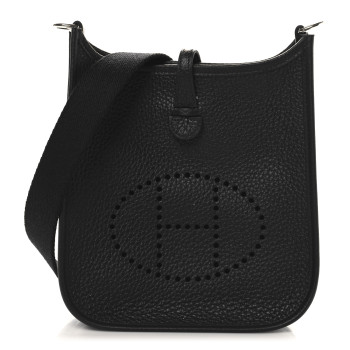 HERMES Taurillon Clemence Evelyne TPM Black
