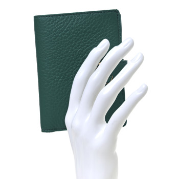 LOUIS VUITTON Taurillon Capucines Vertical Compact Wallet Green