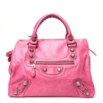BALENCIAGA Agneau Giant 21 Gold Hardware Mid Day Sorbet