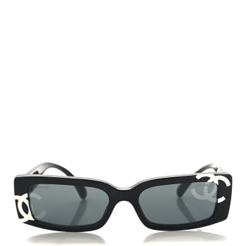 CHANEL Acetate CC Sunglasses 71473 Black White