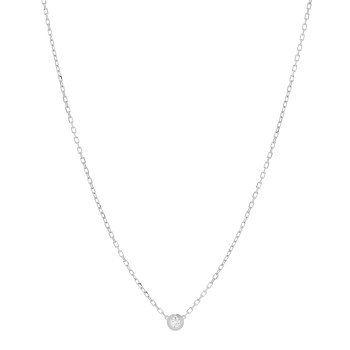 CARTIER 18K White Gold Diamond SM D'Amour Pendant Necklace