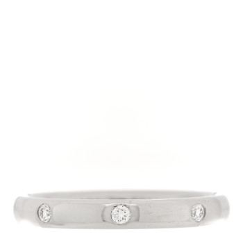 VAN CLEEF & ARPELS Platinum Diamond Tendrement Etoiles Wedding Band Ring 48 4.5