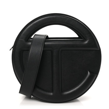 TELFAR Vegan Leather Round Circle Bag Black