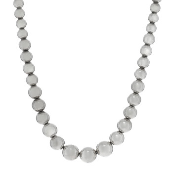 TIFFANY Sterling Silver HardWear Graduated Ball Necklace