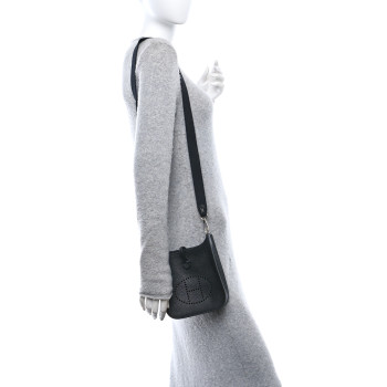 HERMES Taurillon Clemence Evelyne TPM Black