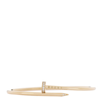 CARTIER 18K Yellow Gold Diamond Small Juste Un Clou Bracelet 17