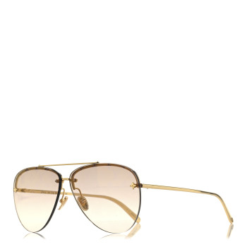 LOUIS VUITTON Metal Monogram LV Pilot Light Sunglasses Z1913U Gold Gradiant Brown