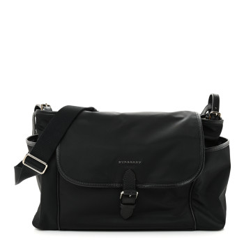 BURBERRY Nylon Diaper Bag Black