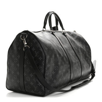 LOUIS VUITTON Monogram Eclipse Keepall Bandouliere 55