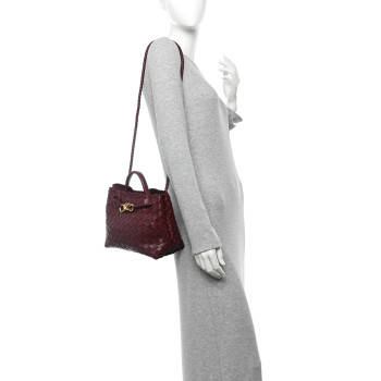 BOTTEGA VENETA Nappa Intrecciato Small Andiamo Shoulder Bag Barolo