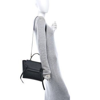 CELINE Grained Calfskin Micro Belt Bag Black