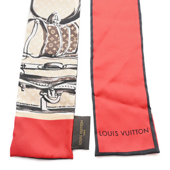 LOUIS VUITTON Silk Monogram Trunks Bandeau Brown