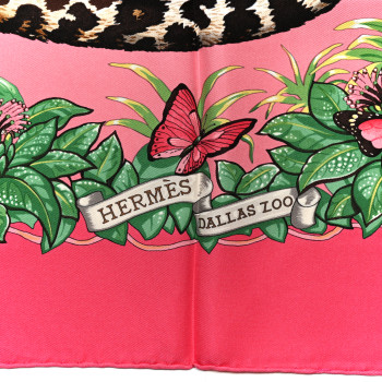 HERMES Silk Jungle Love Scarf 90