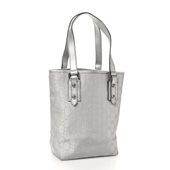 GUCCI Monogram Tote Bag Silver