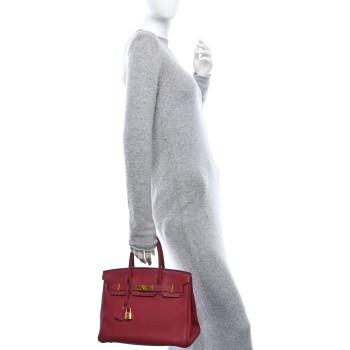 HERMES Togo BIRKIN 30 Rouge Grenat