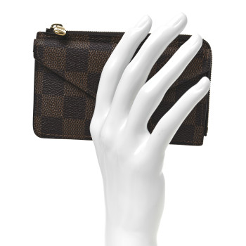 LOUIS VUITTON Damier Ebene Recto Verso Card Holder Rose Ballerine
