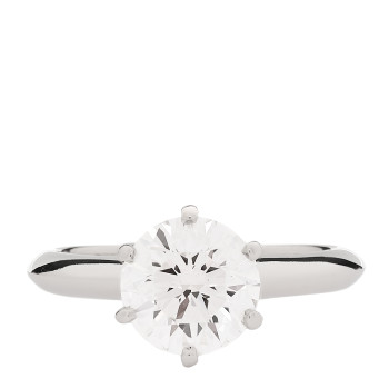 TIFFANY Platinum Diamond 1.62ct Solitaire Engagement Ring 50 5.5
