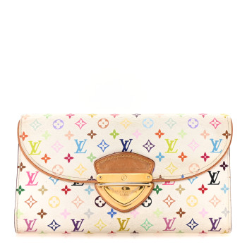 LOUIS VUITTON Monogram Multicolor Eugenie Wallet White