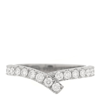 HARRY WINSTON Platinum Diamond Ribbon Wedding Band Ring 47 4.25