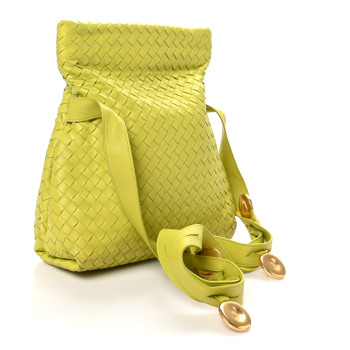 BOTTEGA VENETA Nappa Intrecciato The Fold Crossbody Kiwi