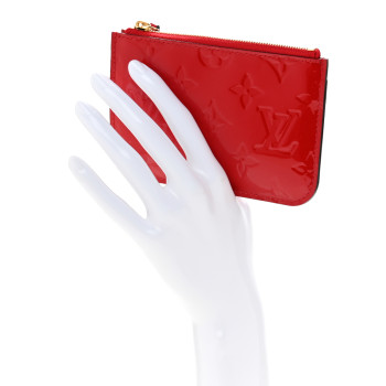LOUIS VUITTON Vernis Key Pouch NM Cherry