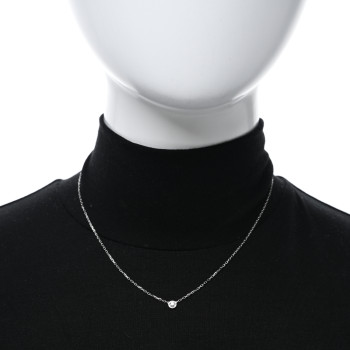 CARTIER 18K White Gold Diamond SM D'Amour Pendant Necklace