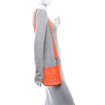 HERMES Taurillon Clemence Evelyne TPM Orange