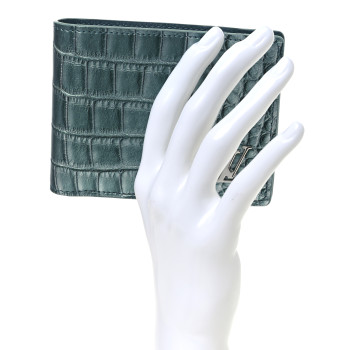 LOUIS VUITTON Crocodile Multiple Wallet Blue Pool