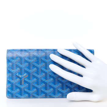GOYARD Goyardine Richelieu Wallet Sky Blue