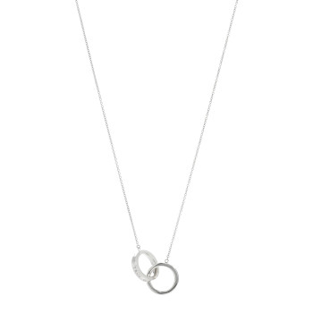 TIFFANY Sterling Silver 1837 Interlocking Circles Pendant Necklace