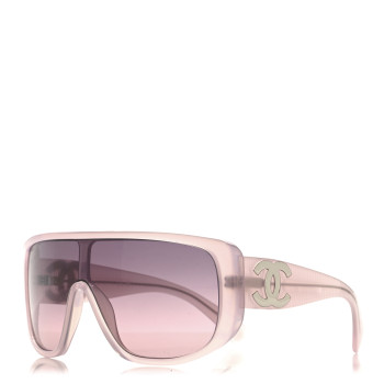 CHANEL Acetate Shield Sunglasses 5495 Light Pink