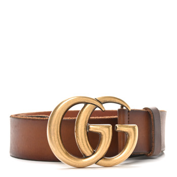 GUCCI Faded Calfskin Double G 40mm Belt 70 28 Cuir
