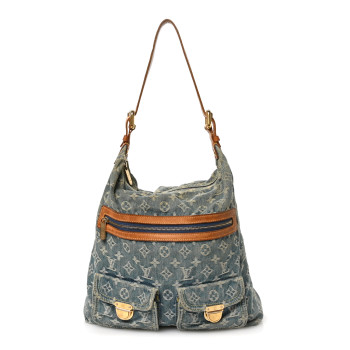 LOUIS VUITTON Denim Monogram Baggy GM Blue