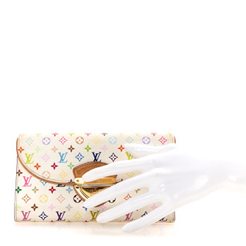 LOUIS VUITTON Monogram Multicolor Eugenie Wallet White